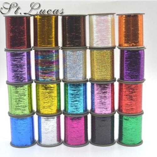 28C Flat wire 8000M/Roll DMC Metallic Embroidery Crochet Threads Knitting Yarn Cross Stitch Threads Sewing accessories diy
