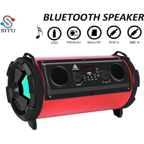 15W Portable Wireless Bluetooth Speaker Subwoofer With Mic Super Bass Woofer HIFI Outdoor Camping Three Stereo Loundspeaker