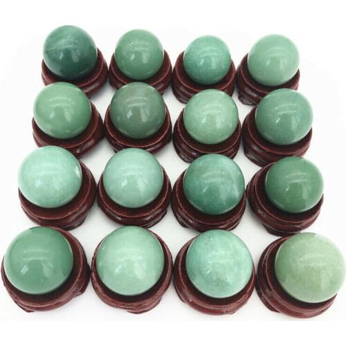 Drop SHipping 1pc 22-23mm Natural Green Aventurine Crystal Sphere Quartz Ball Healing Decor Gift Natural Stones And Crystals