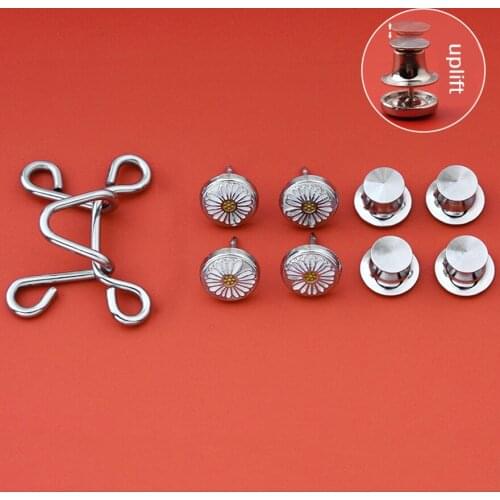 Adjustable No-sewing Waist Buckles Snap Button Without Nail Set Vintage Snap Button Snap Fastener Shirt Pants Buttons Universal