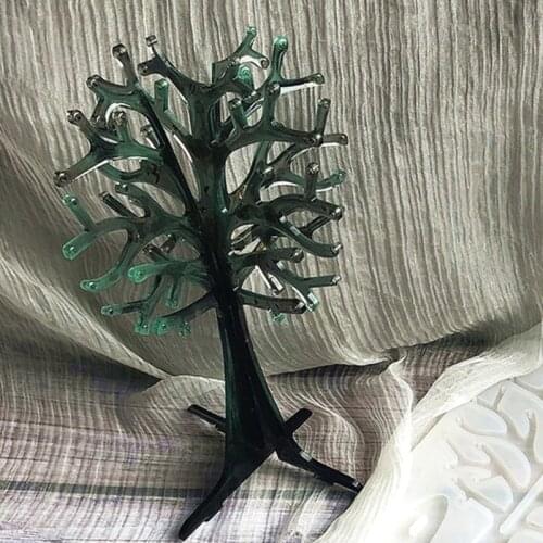 Christmas Tree Earrings Display Shelf Epoxy Resin Mold Pendant Necklace Showing Stand Rack Decorations Silicone Mould DIY Craft