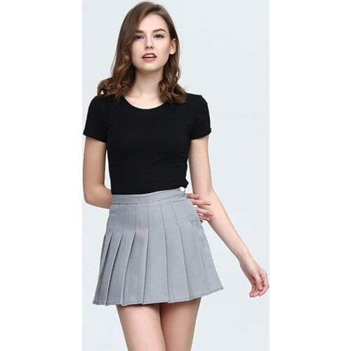 Sexy White Mini Pleated Skirt Women 2020 Cosplay Korean Fashion Clothing High Waist Safety Shorts Girls Summer Skirts Womens