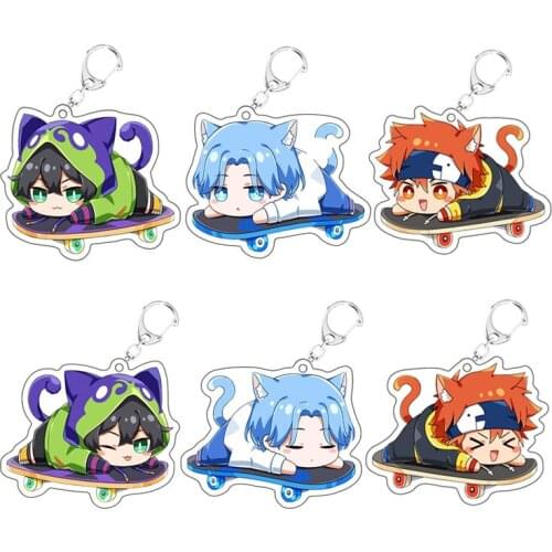 SK8 The Infinity Keychain Miya REKI Cherry Blossom Acrylic Double Side Pendant Keyring Fans Collection