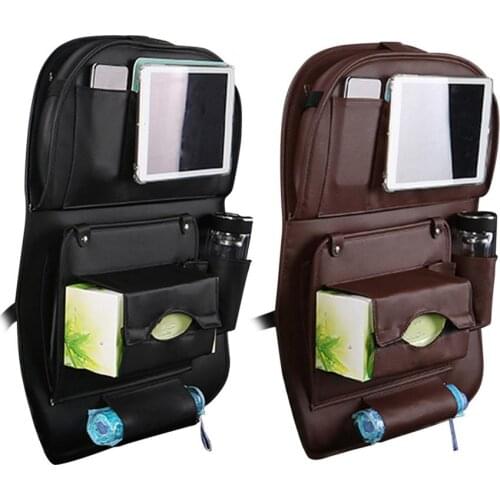 Car SUV Trunk Seat Back Bag Organizer Foldable Car Backseat Storage Dining Table Auto Stowing Tidying Accessories