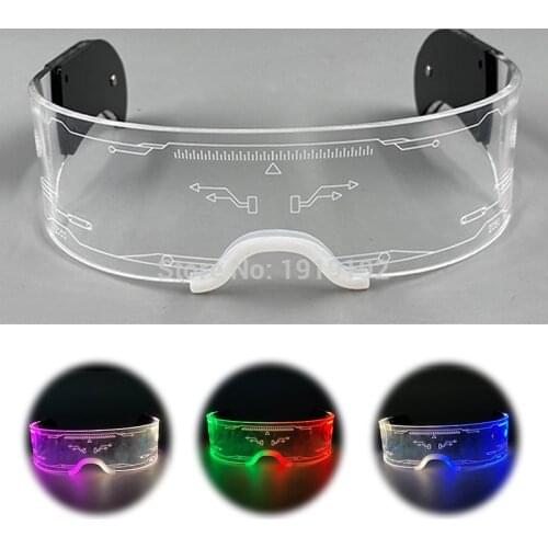 Luminous LED Glasses Neon Light up Glasses Rave Costume Glasses DJ Night Club Decoration DJ Sunglasses Glow Party Supplies