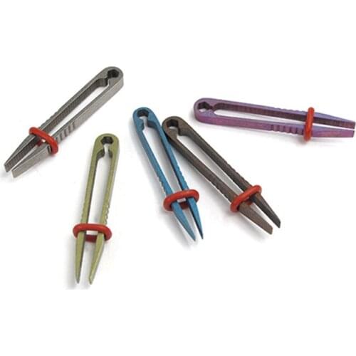 Outdoor Mini Small Titanium Alloy Trail Tweezer Tick Removal EDC Tool Emergency Kit For Campig Hiking