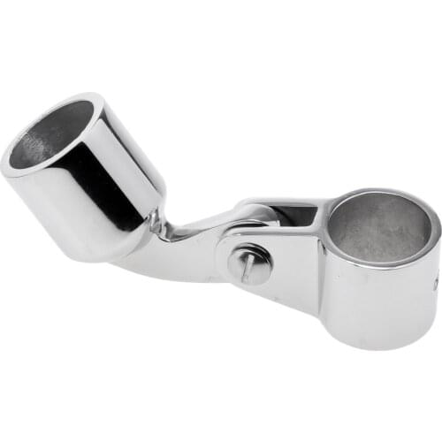 Marine 316 Stainless 25mm Bimini Top Caps External Eye End Deck Hinge