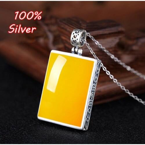 Fit 18*25mm 100% 925 Sterling silver Color vintage Pendant Blank with turquoise amber honeywax pendant Jewelry Fittings