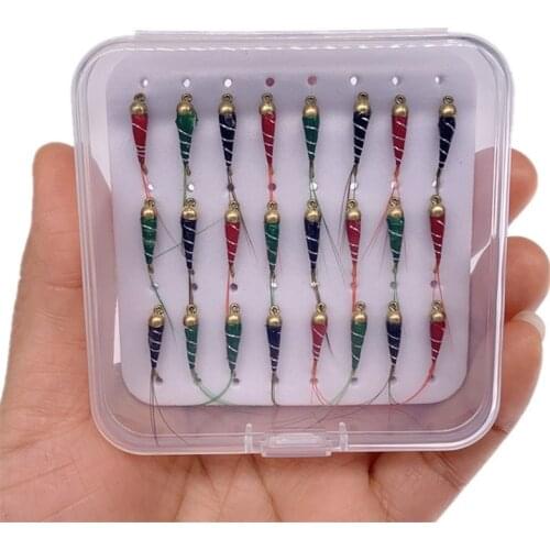 6/12/24-Pieces #10 Hook Tungsten Nymph Small Beadheads Fly Rainbow Brown Trout Grayling Trout Fishing Quick Sink Fly