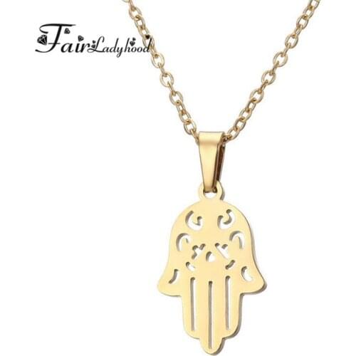 Fairladyhood 2017 New Stainless Steel Clavicle Necklace Jewelry Sweater Chain Necklace Wholesale Clavicular Chain Necklace