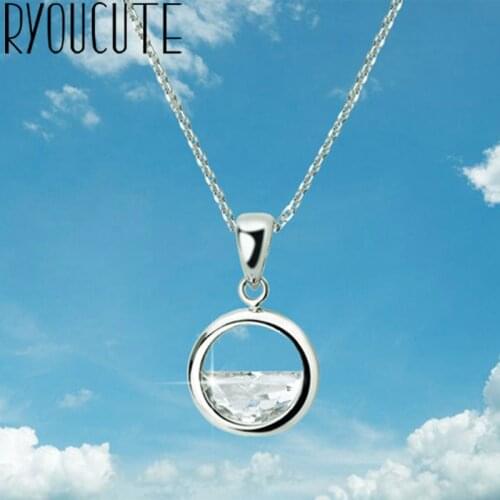 Punk Vintage Silver Color Round Necklaces Pendants For Women Gifts Statement Necklaces Colar 2019