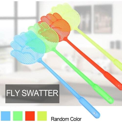 10pcs Durable Hollow Household Long Handle Plastic Fly Trap Mosquito Swatter Fly Killer Hand Manual Flapper Pest Control