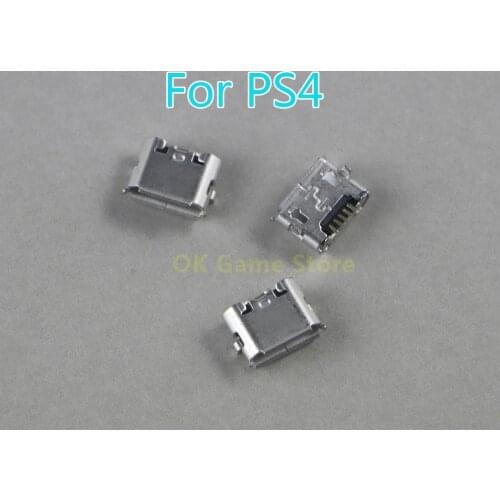 10pcs Power Joystick Connector Port Charger Socket short pin long pin usb Mini Usb Data Charge Port For PS4 Wireless Controller