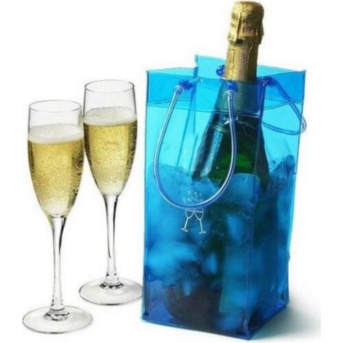 100pcs/lot PVC Ice Bag Wine cooler chiller Gift bags Wine Tool
