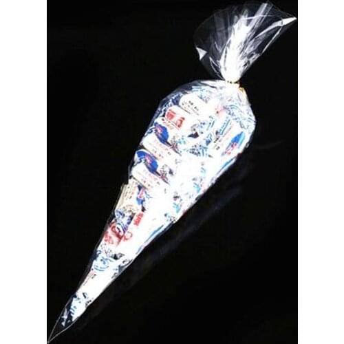 100pcs 18*37cm Transparent Cookies Bag Diy Gift Bag For Christmas Wedding Party Candy Food Packaging Bag Chic Gift