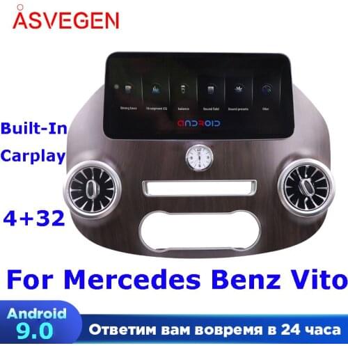 Tesla Android 9 PX6 Car Video Player For Mercedes Benz V Class Vito With 4+32G Built-in Carplay GPS Navigation Auto Stereo