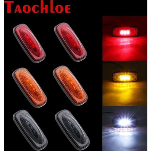2Pcs LED Side Marker Light 12V For Car Trailer Truck Tractor Boat High Brightness Turn Signal Lamps Car Accessories