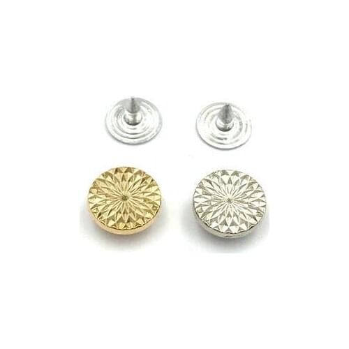 2016 Real Remaches New Studs And Spikes 50 Sets Fit Bag Round Punk Rock Metal Decorative Rivets For Fashion Leather Craft 10mm