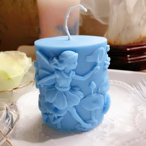3D Cute Angel Girl Candle Plaster Aroma Silicone Mold Candy Chocolate Mould DIY Fondant Cake Baking Tool Silicone Resin Crafts