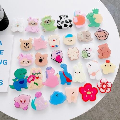 3D Cute Phone Holder 3D Animals Bear Flower Finger Grip Expanding Socket For xiaomi Samsung For iPhone 11 12 pro Max Stand