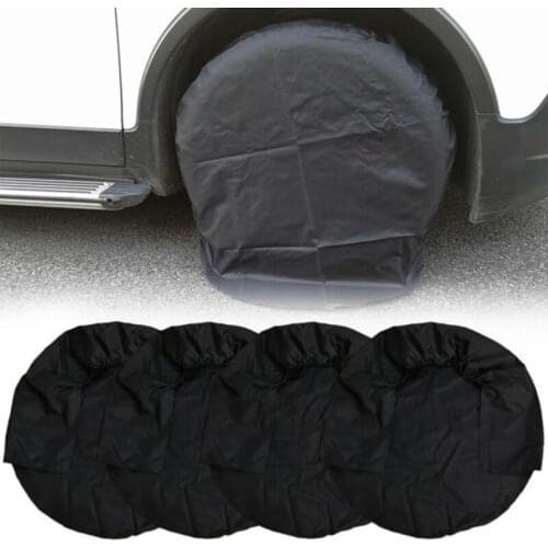 4pcs Set Wheel Tire Covers for RV Truck Car Camper Trailer Useful Black Pro Hot