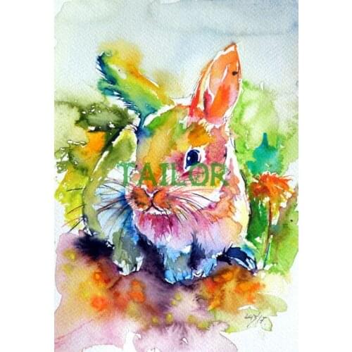 5D diamond painting Home Decor Gift haft diamentowy Cross stitch kit set Full square Cuadros tools animal Mosaic art rabbit 108