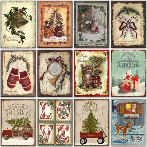 5D DIY Diamond painting Christmas Santa Claus gift snowman Full Round Diamond mosaic Full Square Diamond embroidery Cross stitch