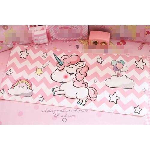 Anime girl Pink Moon Stars white Dog Sumikko Figure Cartoon Desk Mat Gaming Mouse Pad Computer Mousepad