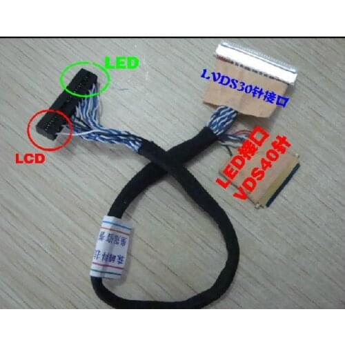 Free Shipping! 1pc Laptop LCD screen EDID chip data read cable LCD LED 2-in-1 online reader wire sensor