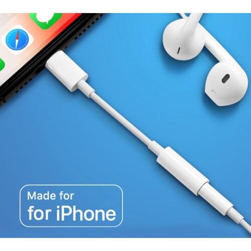 For Lighting to 3 5 mm Jack Aux Adapter For iPhone 12 Mini 11 Pro Max SE2020 XR X XS 8 + 8Pin to Audio Charger Spliiter 2 in 1