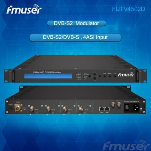 FMUSER FUTV4502D DVB-S2 Modulator(4*ASI in,BISS, 24V RF output,)with network management