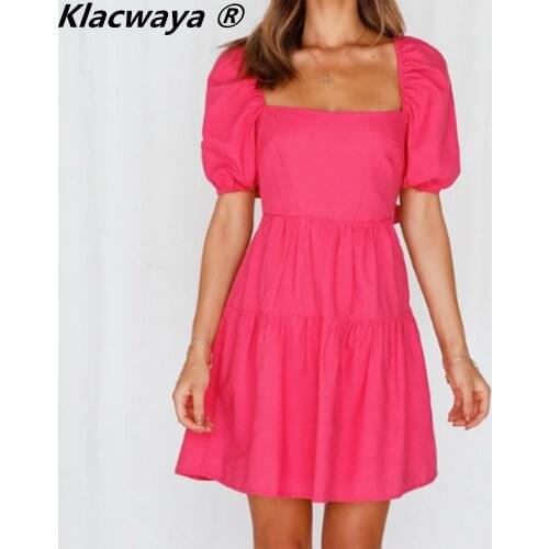 Летние платья с рукавами Klacwaya China At AliExpress