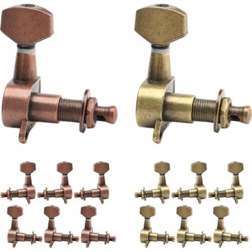 6pcs Copper Acoustic Guitar Tuning Pegs Vintage Style Tuners Machine Head Guitar Accessories