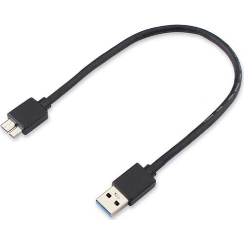 Short 5Gbps USB 3.0 A Male to Micro B Male Plug High Speed Adapter Converter Data Cable Cord Black
