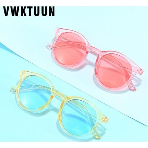 VWKTUUN Round Sunglasses Boys Girls 2020 Candy Color Glasses Beach Summer Cute Eyewear New Kids Sun glasses Chindrens Shades