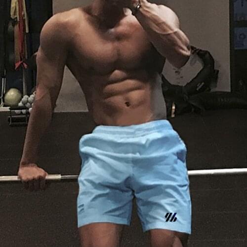 2021 Summer Nnew Muscle Brother Shorts Mens Mesh Quick-Drying Breathable Five-Point Pants Running Training Pants