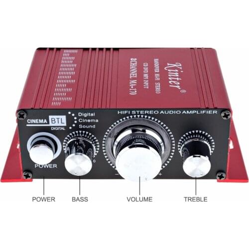 Mini 2CH HI-FI Car Audio Power Stereo Amplifier Booster Player Support CD / DVD / MP3 Input for Car Motorcycle Home