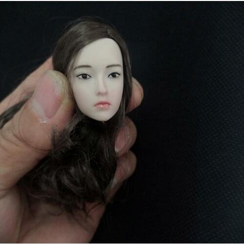 1/6 Female soldier loli head sculpture model for 12 inch action figure