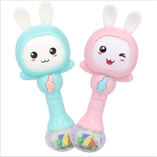 Cartoon Music Rattle Educational Early Educational Fun ABS 2 Colors Rabbit Electronic Cute Lovely Shaking Hand Bells