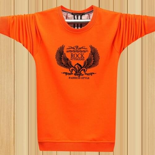 Men Sweatshirts 2021 New Spring And Autumn Cotton Letter Loose Male Pullover Teenager Boys Korean Style Plus Size 4XL 5XL H05