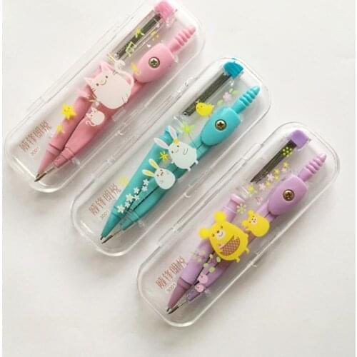 School compass Cute girl stationery student drawing compasso brujula geometry set circulos de madera math set drafting tools