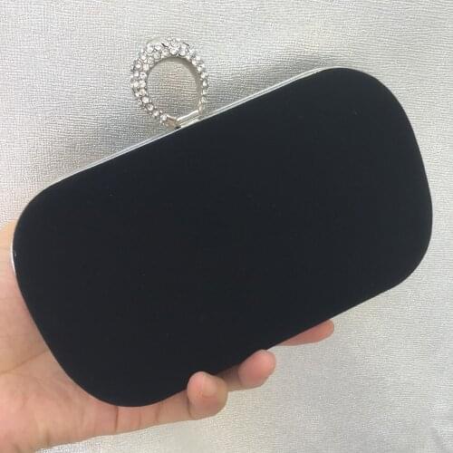 New Womens Fashion Velvet Formal Event/Party Wedding Evening Bag/Handbag/Clutch with Diamonds Five Colors