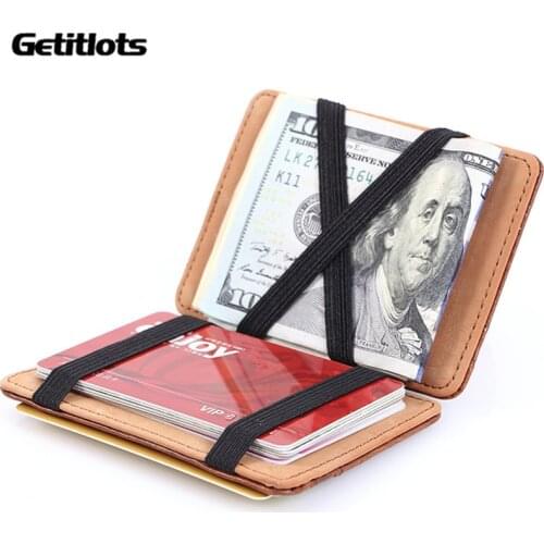New Arrivals Men Magic Wallet Money Cash Card Holder Purse Fashion Mens Slim Card Wallet Ultra Thin Short Coin Purses Dropship