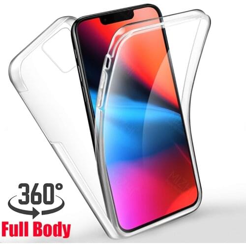 360° transparent protective case For iphone 13 mini Pro max iphone13 promax aifon 13mini 13pro silicone phone cover coque