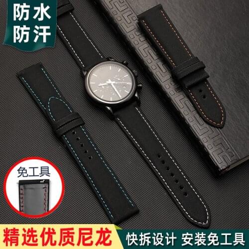 Nylon Watchband Mens Watchband for Armani Mido Tissot Breitling Canvas Quick Release Belt Watch Chain 22 23mm Watch Strap