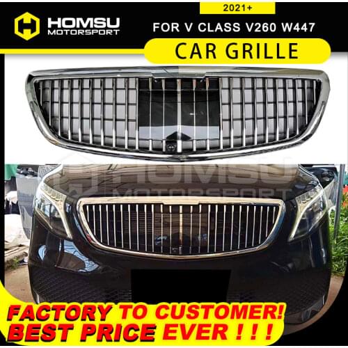 New Arrival for V260 GT Grille 2021+ V260 Front Bumper Grille Upgrading into M Style Gt R Grille W447 Grille 2020+ For Benz V260