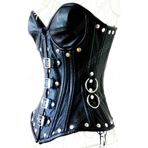Luxury Sexy Genuine Leather Corset Top Body Slimming Corsets and Bustiers