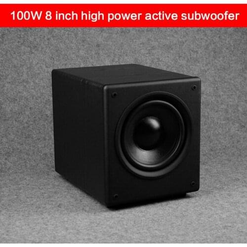 100W Household High-power 8 Inch Subwoofer Speaker Subwoofer Active Subwoofer Fever HiFi High Fidelity Subwoofer Long Stroke