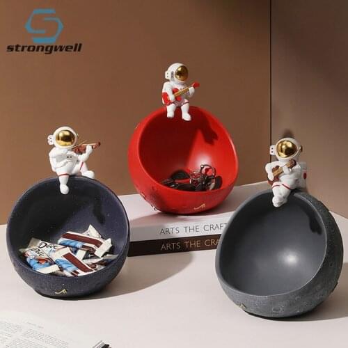 Strongwell New Ornament Spaceman Band Home Decoration Artware Sundries Container Storage Tray Candy Snack Container Decorations