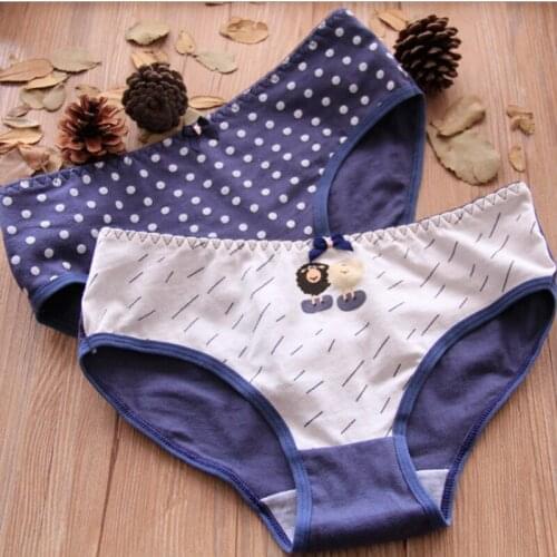New Arrived 4Pcs/Lot Girl Panties Underwear Lace Briefs Cotton Lingerie Soft Comfortable Bowknot Cartoon Panty Wholesale C871-4